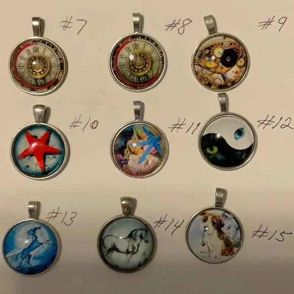 Glass Dome Charm Necklace - Picture 2 of 3